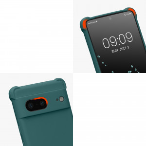 Bumper kwmobile pentru Google Pixel 7, Silicon, Verde, 59966.78 - Img 7