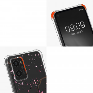 Bumper kwmobile pentru OPPO A76, Silicon, Transparent/Roz, 60042.01 - Img 7