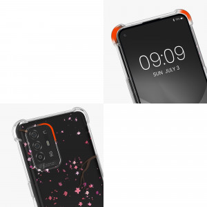 Bumper kwmobile pentru OPPO A94 5G, Silicon, Transparent/Roz, 60043.01 - Img 8