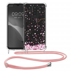 Bumper kwmobile pentru Xiaomi Redmi 9, Silicon, Transparent/Roz, 56532.02 - Img 2