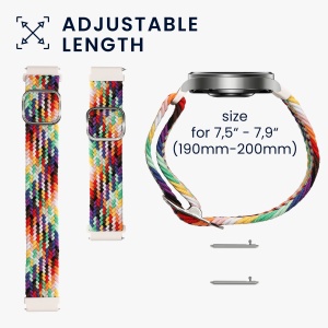 Curea Kwmobile pentru Xiaomi Mi Watch/Mi Watch Color Sport, Multicolor, Nylon, KWM000025FH002C - Img 6