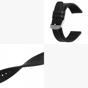 Curea kwmobile pentru Xiaomi Watch S1 Active, Piele, Negru, 60120.01 - Img 7