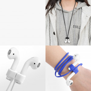 Curea pentru casti Apple AirPods 3/AirPods 2/AirPods Pro, Kwmobile, Alb, Silicon, 56992.02 - Img 8
