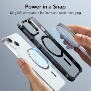 Husa ESR Air Armor Halolock MagSafe pentru Apple iPhone 14 Plus/15 Plus Transparent/Negru - Img 2