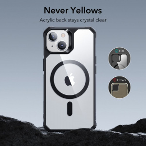 Husa ESR Air Armor Halolock MagSafe pentru Apple iPhone 14 Plus/15 Plus Transparent/Negru - Img 7