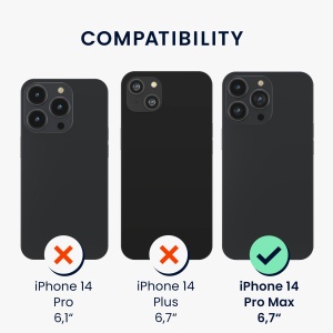 Husa Kwmobile cu jnur detasabil pentru Apple iPhone 14 Pro Max, Transparent/Negru, Policarbonat, 61622.01 - Img 6