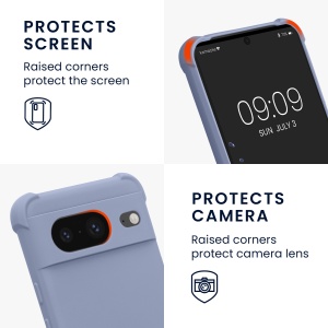 Husa Kwmobile cu jnur pentru Google Pixel 8, Albastru, Silicon, KWM0000208T006C - Img 4