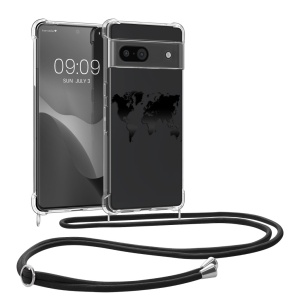 Husa Kwmobile cu jnur pentru Google Pixel 8a, Transparent/Negru, Silicon, KWM000020KX004C - Img 1