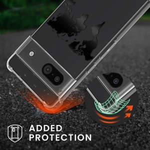 Husa Kwmobile cu jnur pentru Google Pixel 8a, Transparent/Negru, Silicon, KWM000020KX004C - Img 5