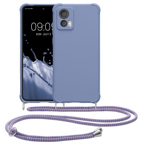 Husa Kwmobile cu jnur pentru Motorola Edge 30 Neo, Albastru, Silicon, 61582.108 - Img 2