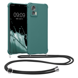 Husa Kwmobile cu jnur pentru Motorola Edge 30 Neo, Verde, Silicon, KWM0000199S005C - Img 1