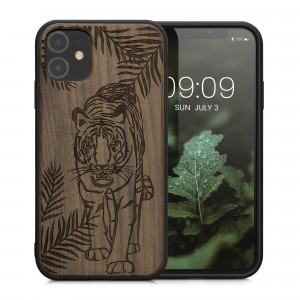 Husa Kwmobile pentru Apple iPhone 11, Lemn, Maro, 49799.14 - Img 2