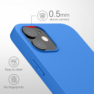 Husa Kwmobile pentru Apple iPhone 12/iPhone 12 Pro, Silicon, Albastru, 53938.189 - Img 4