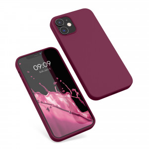 Husa kwmobile pentru Apple iPhone 12/iPhone 12 Pro, Silicon, Visiniu, 53938.187 - Img 2