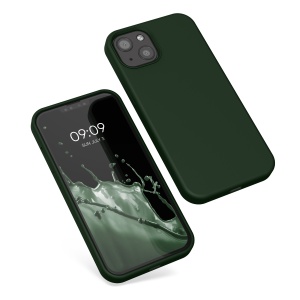 Husa Kwmobile pentru Apple iPhone 13, Verde inchis, Silicon, KWM000013OV096C - Img 2