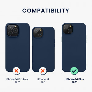Husa Kwmobile pentru Apple iPhone 14 Plus, Silicon, Albastru, 59080.116 - Img 3
