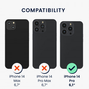 Husa Kwmobile pentru Apple iPhone 14 Pro, Silicon, Negru, 59114.01 - Img 6