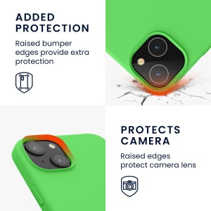 Husa Kwmobile pentru Apple iPhone 15 Plus, Verde, Silicon, KWM000020CB010C - Img 4