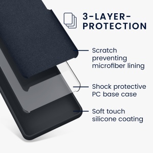 Husa Kwmobile pentru Apple iPhone 15 Pro, Albastru inchis, Silicon, KWM000020CC045C - Img 5