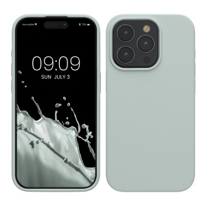 Husa Kwmobile pentru Apple iPhone 15 Pro, Verde deschis, Silicon, KWM000020CC024C - Img 1