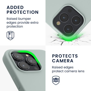 Husa Kwmobile pentru Apple iPhone 15 Pro, Verde deschis, Silicon, KWM000020CC024C - Img 3