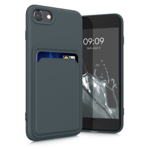 Husa Kwmobile pentru Apple iPhone SE (2022)/iPhone SE (2020)/iPhone 8, Verde inchis, Silicon, KWM0000134I019C - Img 1