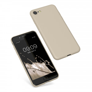 Husa kwmobile pentru Apple iPhone SE 3/iPhone 8/iPhone 7, Silicon, Crem, 49979.16 - Img 2