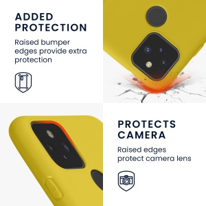 Husa Kwmobile pentru Google Pixel 5, Galben, Silicon, KWM0000116C021C - Img 3