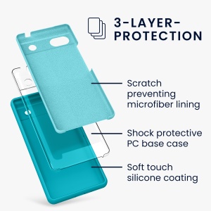 Husa Kwmobile pentru Google Pixel 6a, Albastru deschis, Silicon, KWM000015FZ046C - Img 6