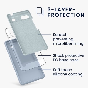 Husa Kwmobile pentru Google Pixel 6a, Albastru deschis, Silicon, KWM000015FZ061C - Img 6