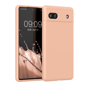 Husa Kwmobile pentru Google Pixel 6a, Crem, Silicon, KWM000015FZ057C - Img 1