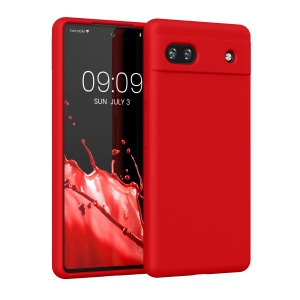 Husa Kwmobile pentru Google Pixel 6a, Rosu, Silicon, KWM000015FZ056C - Img 1