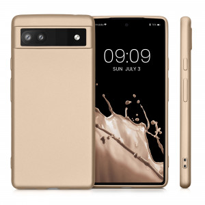 Husa Kwmobile pentru Google Pixel 6a, Silicon, Auriu, 57960.66 - Img 2