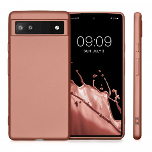 Husa Kwmobile pentru Google Pixel 6a, Silicon, Rose Gold, 57960.211 - Img 2