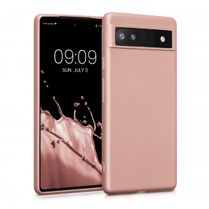 Husa Kwmobile pentru Google Pixel 6a, Silicon, Rose Gold, 57960.31 - Img 1