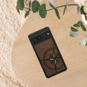 Husa Kwmobile pentru Google Pixel 7, Maro, Lemn/Silicon, 60757.04 - Img 5
