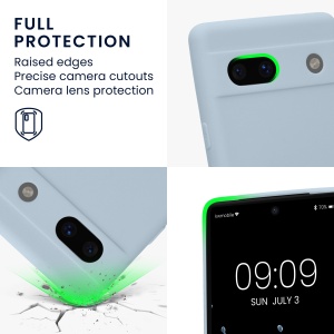 Husa Kwmobile pentru Google Pixel 7a, Albastru deschis, Silicon, KWM000019YF021C - Img 4