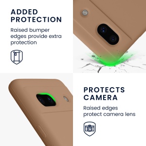 Husa Kwmobile pentru Google Pixel 7a, Crem, Silicon, KWM000019YE042C - Img 3