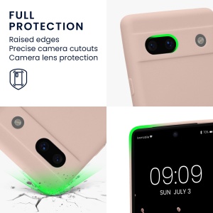 Husa Kwmobile pentru Google Pixel 7a, Crem, Silicon, KWM000019YF014C - Img 3