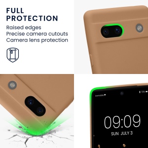 Husa Kwmobile pentru Google Pixel 7a, Crem, Silicon, KWM000019YF033C - Img 4