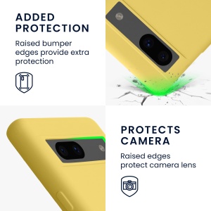 Husa Kwmobile pentru Google Pixel 7a, Galben, Silicon, 61614.165 - Img 4