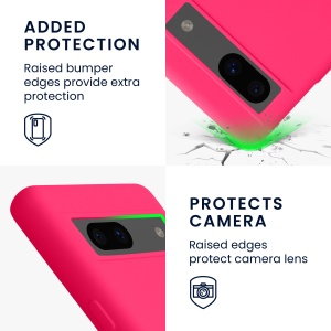 Husa Kwmobile pentru Google Pixel 7a, Roz, Silicon, 61614.77 - Img 4