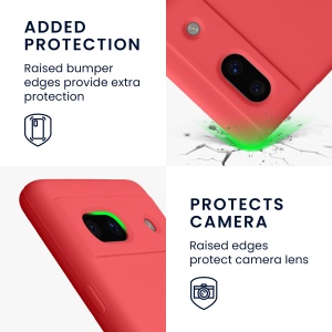 Husa Kwmobile pentru Google Pixel 7a, Roz, Silicon, KWM000019YE029C - Img 3