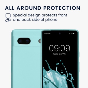 Husa Kwmobile pentru Google Pixel 7a, Verde deschis, Silicon, KWM000019YG007C - Img 6