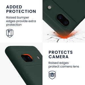 Husa Kwmobile pentru Google Pixel 7a, Verde inchis, Silicon, 61597.169 - Img 4