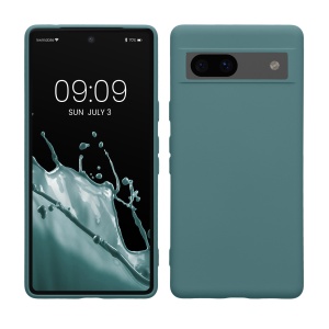 Husa Kwmobile pentru Google Pixel 7a, Verde inchis, Silicon, KWM000019YV011C - Img 1