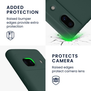 Husa Kwmobile pentru Google Pixel 7a, Verde inchis, Silicon, KWM000019YE035C - Img 3