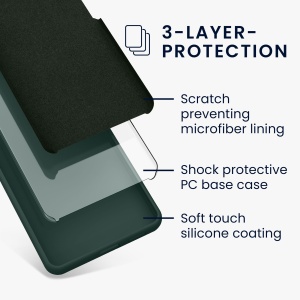 Husa Kwmobile pentru Google Pixel 7a, Verde inchis, Silicon, KWM000019YE035C - Img 5