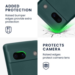 Husa Kwmobile pentru Google Pixel 7a, Verde, Silicon, 61599.14 - Img 4