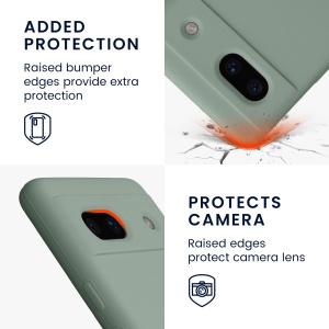Husa Kwmobile pentru Google Pixel 7a, Verde, Silicon, KWM000019YE048C - Img 4